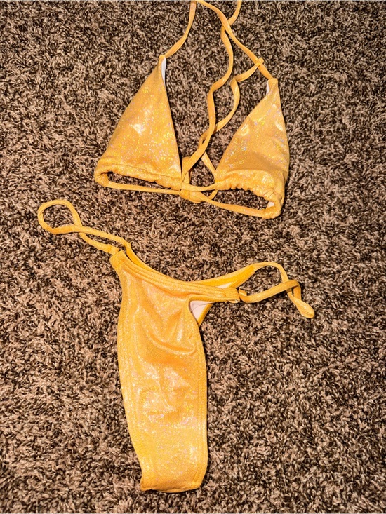 SHEIN Other - SHINY GOLD SPARKLY MICRO BIKINI